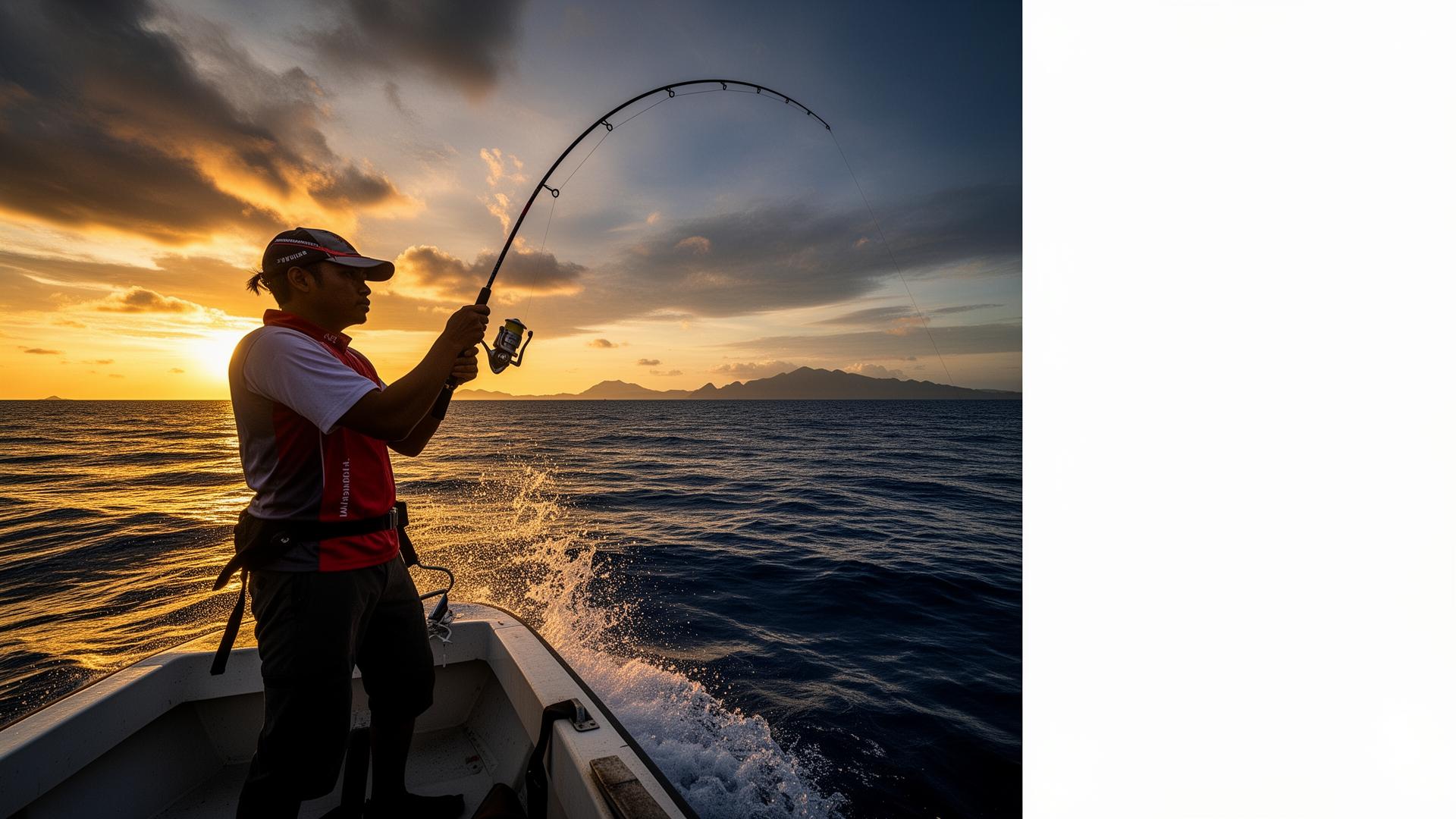 Angler at sunrise