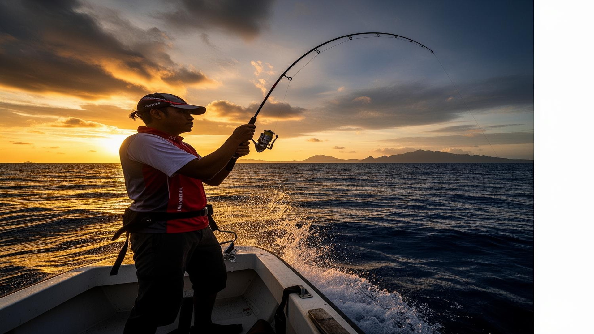 Angler at sunrise